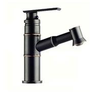 Mixer Tap American Basin Brass Mixer Tap Turkey Hot and Cold Single Hole Sink Black Fuller Faucet Europe Modern Brushed Spray Pull Black Tap