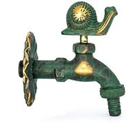 Mixer Tap Animal Decorative Antique Brass Garden Outdoor Faucet Retro Mixer Tap Vintage Quick Connecter Outside Mixing Valve 1/2" Inches