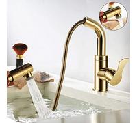 Mixer Tap Bathroom Hot And Cold Mixed Water Taps Faucet Cock Taps Household Kitchen Washbasin Telescopic Pull Type Black On The Stage Under The Stage Wash Basin (A)