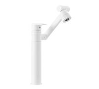 Mixer Tap Bathroom Sink,White,Bathroom Sink Mixer Tap,Bathroom Sink Taps Mixers,Multi-Directional Rotation Hot and Cold Water Mixing Brass Faucet,White A