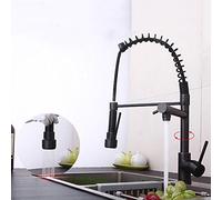 Mixer Tap Black Plating Modern Fashion Copper Single Hole Pull Type Sprinkle The Water Spring Type 360° Rotated Stretch Kitchen Sink Faucet Dual-use Bathroom Vanities CER