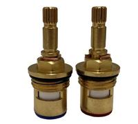 Mixer Tap Cartridge Replacement 1/2" 7.6mm x 18 Spline, 56mm Cartridge Length Ceramic disc for Armitage Shanks, Nabis, Sottini and Trevi Basin and Bath, Tap Spares Repair Reviver Kit Gland Hot and Col