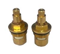 Mixer Tap Cartridge Replacement Tap Valves for Bristan Echo 3770R 1/2" 7.6mm x 20 Spline, 46mm Total Cartridge Length Valve Ceramic Tap Spares Repair Reviver Kit Gland Pair - Hot and Cold