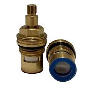 Mixer Tap Cartridge Replacement Tap Valves for Paini, Bristan, San Marco - 1/2" 7.6mm x 20 Spline, 52mm Total Cartridge Length Valve Ceramic Tap Spares Repair Reviver Kit Gland Hot and Cold