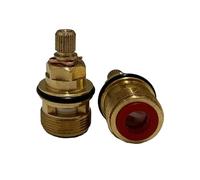 Mixer Tap Cartridge Replacement Tap Valves for Popular Franke Ascona 3308R Half Turn 7.8mm x 28 Spline, 39.3mm Total Length Valve Ceramic Tap Spares Repair Reviver Kit Gland Hot and Cold