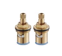 Mixer Tap Cartridge Single Spool Valve Kitchen Standard 1/2 Ceramic Faucet Mixer Inner Disc Quarter Turn Cartridges Bathroom Accessories(2 Pcs)
