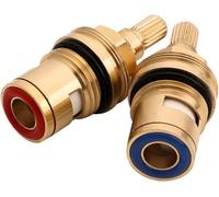 Mixer tap cartridge，Tap cartridge replacement， Tap Cartridge Replacement Universal Replacement Tap Valves Ceramic Tap Cartridge Brass Ceramic Disc Cartridge Valve Replacement Quarter Turn 20 Splines(R