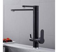 Mixer Tap Creative Black Hot And Cold Water-tap 2-Handles Modern Faucet Kitchen Sink Water Purifier Faucet Rotating Double Water