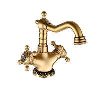 Mixer Tap Germany Vintage Bronze Copper Mixer Tap European Brass Retro Sink Washbasin Hot And Cold Water Tap Brushed Double Handle Bathroom Bathtub Spray Antique Noble Elegant, Long Nozzle Bathroom Fa