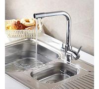 Mixer Tap Kitchen Faucets Modern Double Handle Pure Faucet Water Sink Chrome Finish Deck Mounted Hot And Cold Water Faucets
