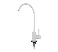 Mixer Tap,Kitchen Faucets Water Filter Faucet,Gooseneck Single Cold Faucet for Kitchen Sink,Rose Gold(Color:White)