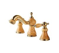 Mixer Tap Kitchen Sink Taps 2 Hole 1/4 Turn Dual Lever Deck Mounted Hot & Cold Mixer Faucet Swivel Spout Taps Copper Alloy Polished Brushed Surface Sink Faucet