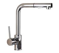 Mixer Tap Modern Kitchen Faucet Multifunction Extendable 360 ° Swivel Kitchen Mixer Sink Faucet with Pull-Out Hand Shower Single Lever Mixer Tap,Silver