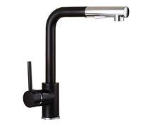 Mixer Tap Modern Kitchen Faucet Multifunction Extendable 360 ° Swivel Kitchen Mixer Sink Faucet with Pull-Out Hand Shower Single Lever Mixer Tap,Black