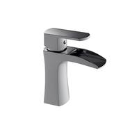 Mixer Tap Nordic Hot And Cold Basin Full Copper Faucet Single Hole Single On The Stage Under The Basin White Faucet Simple Baking Paint Germany Waterfall