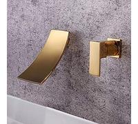 Mixer Tap Silver Modern Embedded Wall Hanging Waterfall Water Metal Pure Copper Brushed Concealed Hot And Cold Water Basin Faucet Durable Matte Black Gold