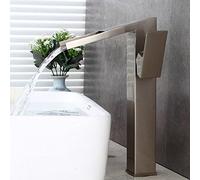 Mixer Tap Vintage Waterfall Tap German Retro Brass Nickel Brushed Hot And Cold Sink Fuller Faucet Antique Single Handle Spray Mixer Tap