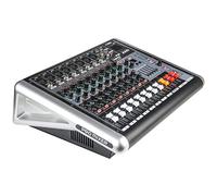 Mixers Audio 8 Channel Mixer Power Mixer Amplifier 2 * 300 Watt Output Dj Mixer Board with 16 Kinds of DSP Reverb Sound Mixers for Speakers
