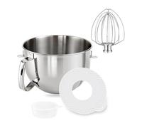 Mixers Lid Replacement Mixer Bowl Blenders Covers Mixers Bowl Lid Mixers Accessories Stainless Steel Bowl for 6QT Mixers Stand Mixer Attachments