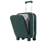 mixi Luggage Suitcase with Spinner Wheels, Carry On Luggage with Laptop Pocket,18/20/24 Inch Travel Luggage Aluminum Frame PC Hardside with TSA Lock & Cover, Blackish Green, 20-Inch