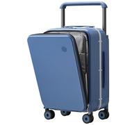 mixi Luggage Wide Handle Cabin Suitcase, Front Opening PC Hard Shell Travel Case with Aluminium Frame, Quiet Spinner Wheels, Laptop Compartment, TSA Lock, with Protective Cover