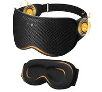 Mixiba 3D Contoured Sleep Mask with Bluetooth Headphones, Eye Masks for Sleep, Sleeping Headphones, Sleeping Mask with Ultra-Thin Stereo Speakers for Men, Women, Tech Gifts - Black