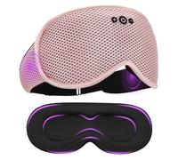 Mixiba Sleep Mask with Bluetooth Headphones, Removable 3D Contoured Cup, Wireless Eye Mask for Sleep, Sleeping Headphones with Thin Stereo Speakers for Men, Women, Travel, Relaxation - Pink