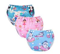 MIXIDON Reusable Swim Nappy Baby Swimming Nappies Adjustable Size Washable Nappy for Swimming Lesson 0-3 Years,Dance+Unicorn+Mermaid