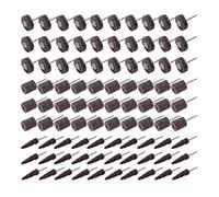 Mixiflor 90 Pcs Abrasive Flap Wheel Sander, 80 Grit 1/8" Shank Diameter Cone Shape Abrasive Sandpaper Flap Sanding Wheel