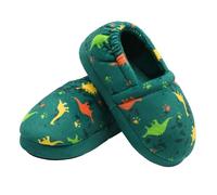 MIXIN Boys Slippers Toddler House Slippers Anti Slip Dinosaur Home Shoes for Little Kids Green 3-4