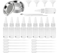 Mixing Bottles for Airbrush 30ml Empty Squeeze Bottles Stick Palette Set