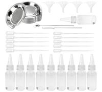 Mixing Bottles for Airbrush 30ml Empty Squeeze Bottles with Stick Palette