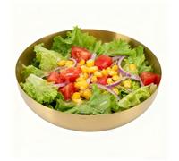 Mixing Bowl Serving Bowl Stainless Steel Salad Bowl Snacks Bowl Thickened 304 Stainless Steel Gold Serving Bowl for Salad Noodle Food for Soup Salad Fruit Baking Prepping
