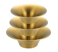 Mixing Bowls Set of 3 Stainless Steel for Ramen, Salad, and Culinary Tasks (Gold)