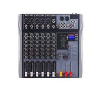 Mixing Consoles Stage Audio Mixer DJ Console 6/8/12 Channels 48V 3-Band Equalisation Bluetooth Connection For Recording(6 channels)