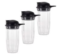 Mixing Cup, 3 Pack 24 Oz Cup and to-Go Lid Replacement,Compatible for NutriBullet,for Pro 1000 Blender