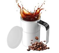 Mixing Cup - Mixing Cup | Intelligent Thermal Screen - Rotating Motorized Base for Beverage, LED Temperature Reading Lid, Coffee, Milk, Cocoa, Tea, Office, Home, Gifts