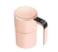 Mixing Cup, Rechargeable Cup with Automatic Temperature Display, Rotating Mixing Cup for Drinks, for Tea, Hot Chocolate, Juice, Drinks