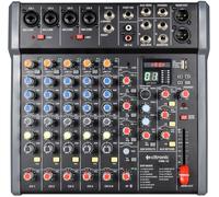 Citronic | CMB-Series Compact 4-Channel Audio Mixer with 99-Preset DSP Effects, USB Audio Interface, Bluetooth Streaming, and PC Connectivity for Live Sound and Studio Recording