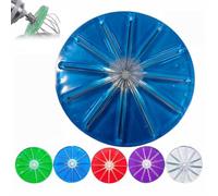 Mixing Head Anti Splatter Baffle for Stand Mixer Accessories - 6-Wire Whisks Splash Guard for Mess-Free Baking, Easy Clean, for Bowl-Lift Mixers, Home Restaurant Commercial Use (Blue, Round)