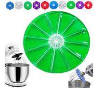 Mixing Head Anti-Splatter Baffle for Stand Mixer Accessories, Transparent Splash Guard Shield Accessory with Ingredient Chute Compatible with Bowl-Lift and Tilt-Head Mixers(Green,Bowl-Lift)