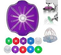 Mixing Head Anti Splatter Baffle, Universal Mixing Head Anti-Splatter Baffle for Bowl-Lift Stand Mixers, Transparent Splash Guard Shield Accessory with Ingredient Chute (Tilt-HeadMixers, Purple)