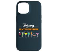Mixing Is My Superpower Cocktail Mixing Bartending Bartender Case for iPhone 15