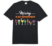 Mixing is My Superpower Cocktail Mixing Bartending Bartender Comfort Colors Adult Heavyweight T-Shirt