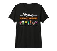 Mixing is My Superpower Cocktail Mixing Bartending Bartender Premium T-Shirt