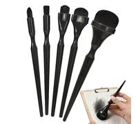 Mixing Sticks - 5 Piece Art Drawing Tool Set | Rubbing Sponge Brush | Charcoal Blending Brush for Sketching, Shading, Drawing, Pencil, Pastel and Charcoal Art Studio Practice Application