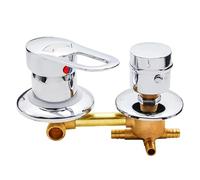 Mixing Valve Diverter, 4 Way Thermostatic Shower Faucet, Hot Cold Shower Mixer Valve with G1/2" Connector for Shower Cabin