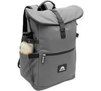 MIXIRL® Rolltop Backpack with Laptop Compartment for Men and Women, Hiking Backpack with Outdoor Seat Cushion, Waterproof, Cooling Compartment, Plain Daypack, Grey, Travel Backpack, Large and Elegant,