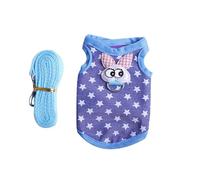 MIXIUJIEN 5pcs Pet Vest Harness with Leash, Warm Guinea Pig Clothes for Chinchilla Bunny Hamster Ferret,Outfit for Walking & Outdoor(M Size,Blue Star)