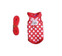 MIXIUJIEN 5pcs Pet Vest Harness with Leash, Warm Guinea Pig Clothes for Chinchilla Bunny Hamster Ferret,Outfit for Walking & Outdoor(M Size,Red dot)